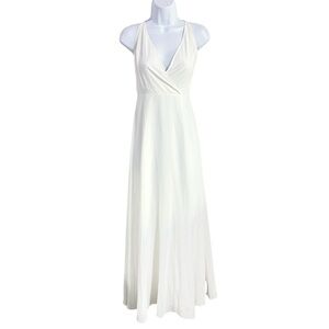 ASOS Design White Sleeveless Lace Up Back Maxi Dress Size 8 - NWT